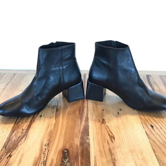 Rebels Ankle Boots Booties Black Block Heel 6.5 - Picture 3 of 8